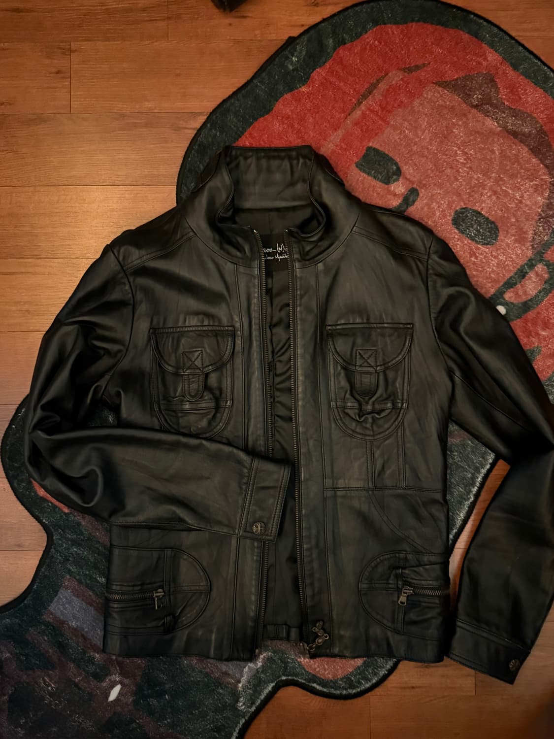 Number (N)ine 07AW 스컬 체인 레더 자켓 상품이미지1