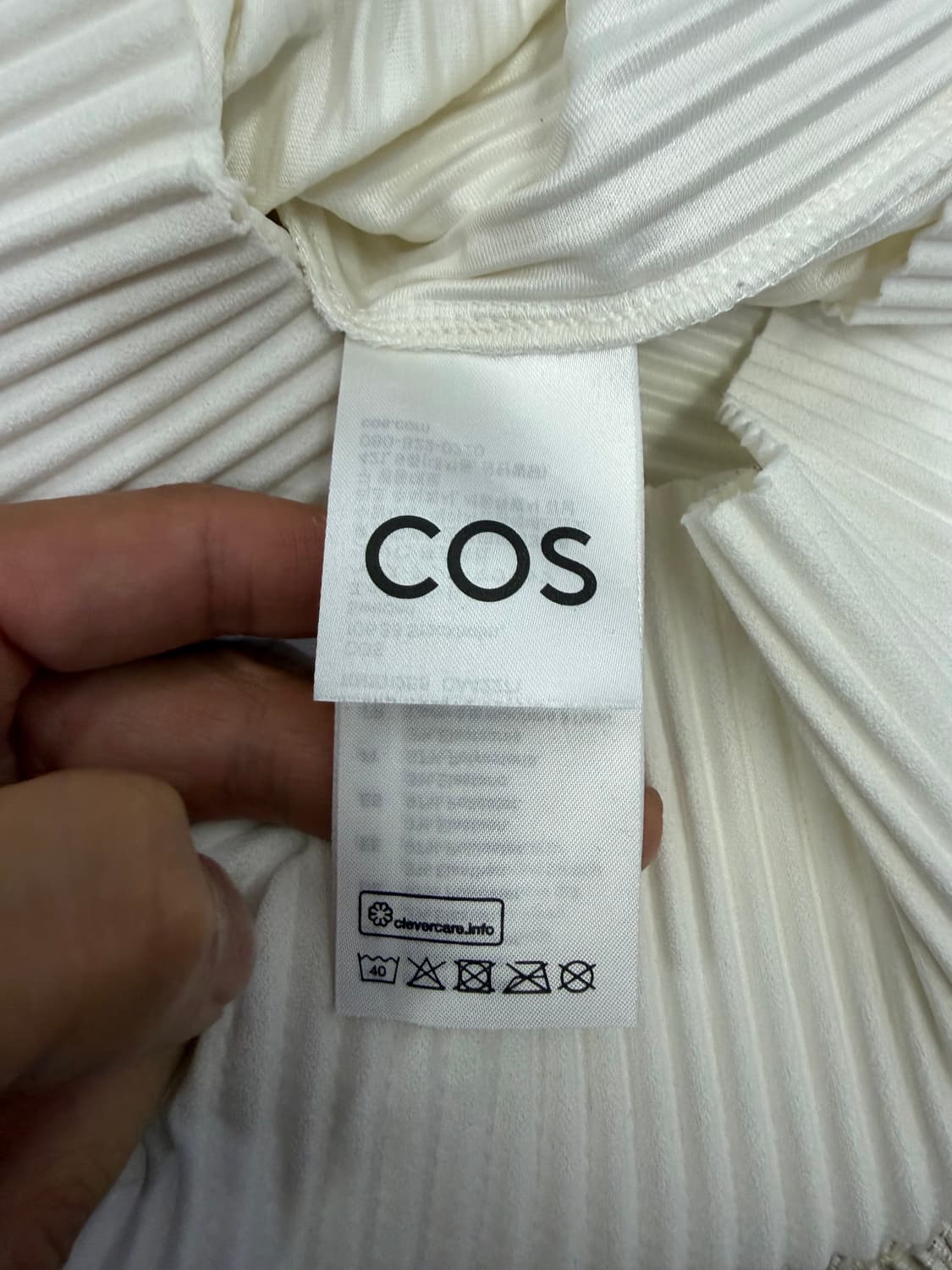 정품) COS 코스 끈나시 화이트 플리츠 롱 원피스 S 상품이미지8