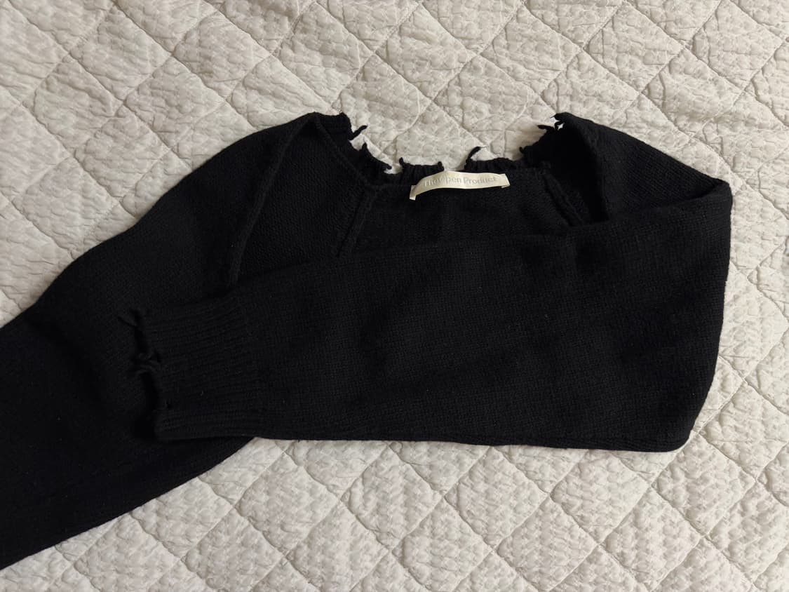 더오픈프로덕트 WOOL BLENDED BOLERO KNIT TOP, BL 상품이미지5