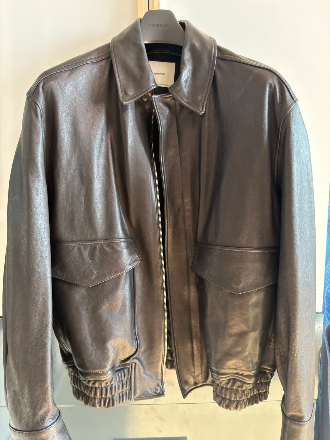 인더로우 LEATHER A2 JACKET BLACK 2 상품이미지1