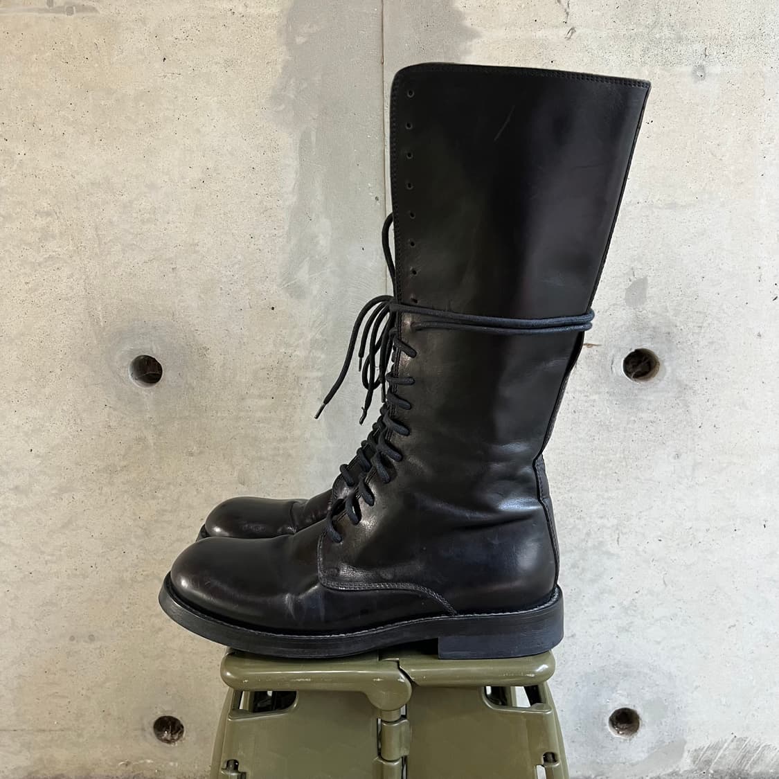 Ann Demeulemeester 앤드뮐미스터 레이스업하이 레더부츠 상품이미지3