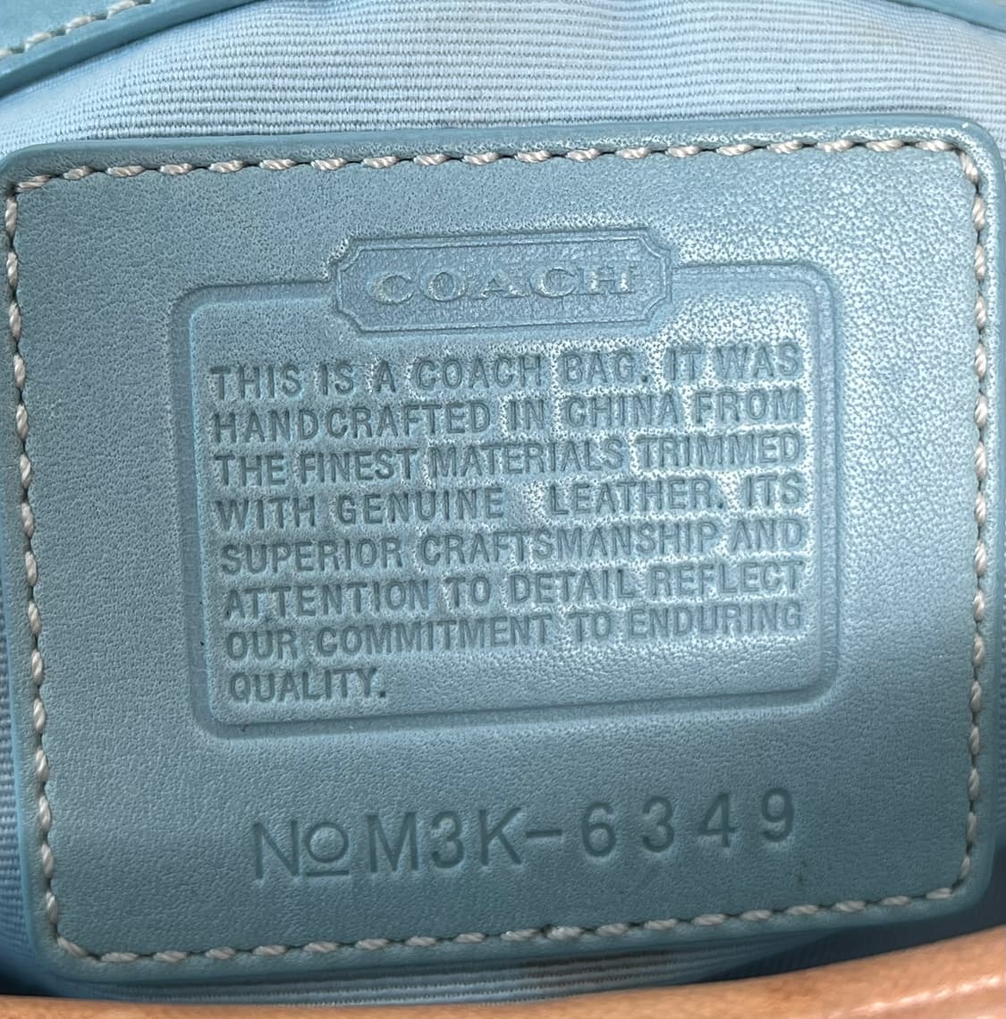 90s coach 민트 시그니처 자카드 캔버스 카라멜 레더 턴락 소호백 상품이미지10