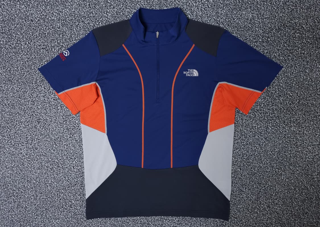 [무료배송][100]노스페이스 남성용 반집업 반팔티 상품이미지1