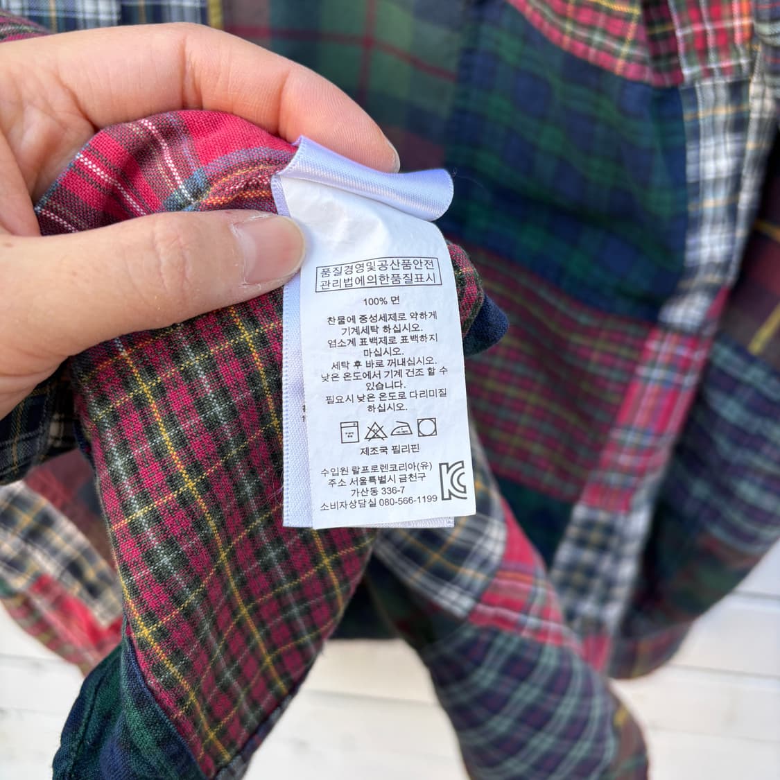 Polo 폴로 패치워크 체크 셔츠 상품이미지8