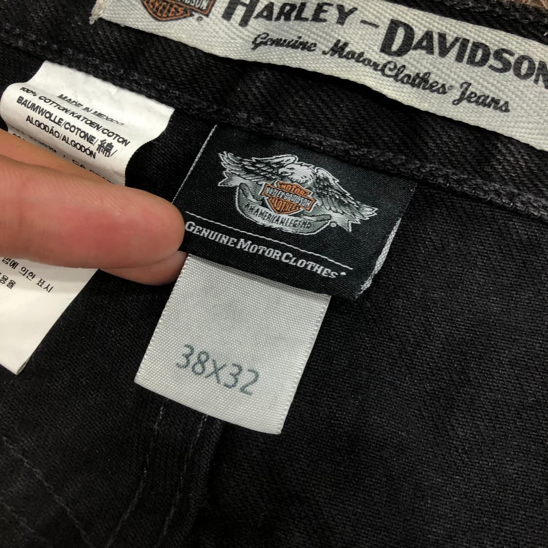 할리데이비슨 모토사이클 블랙 데님 팬츠 상품이미지5