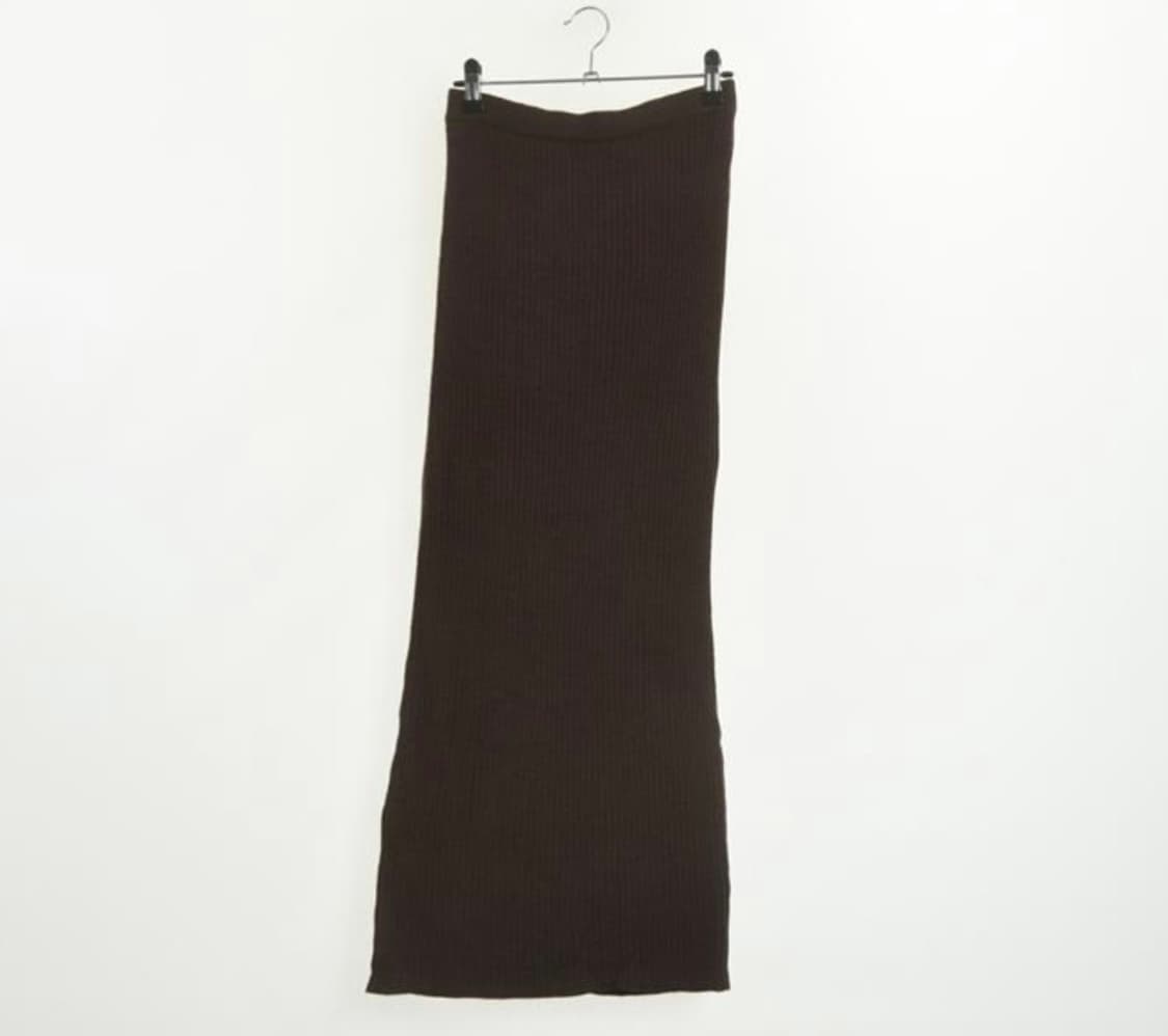 울 골지 니트 스커트 상품이미지1