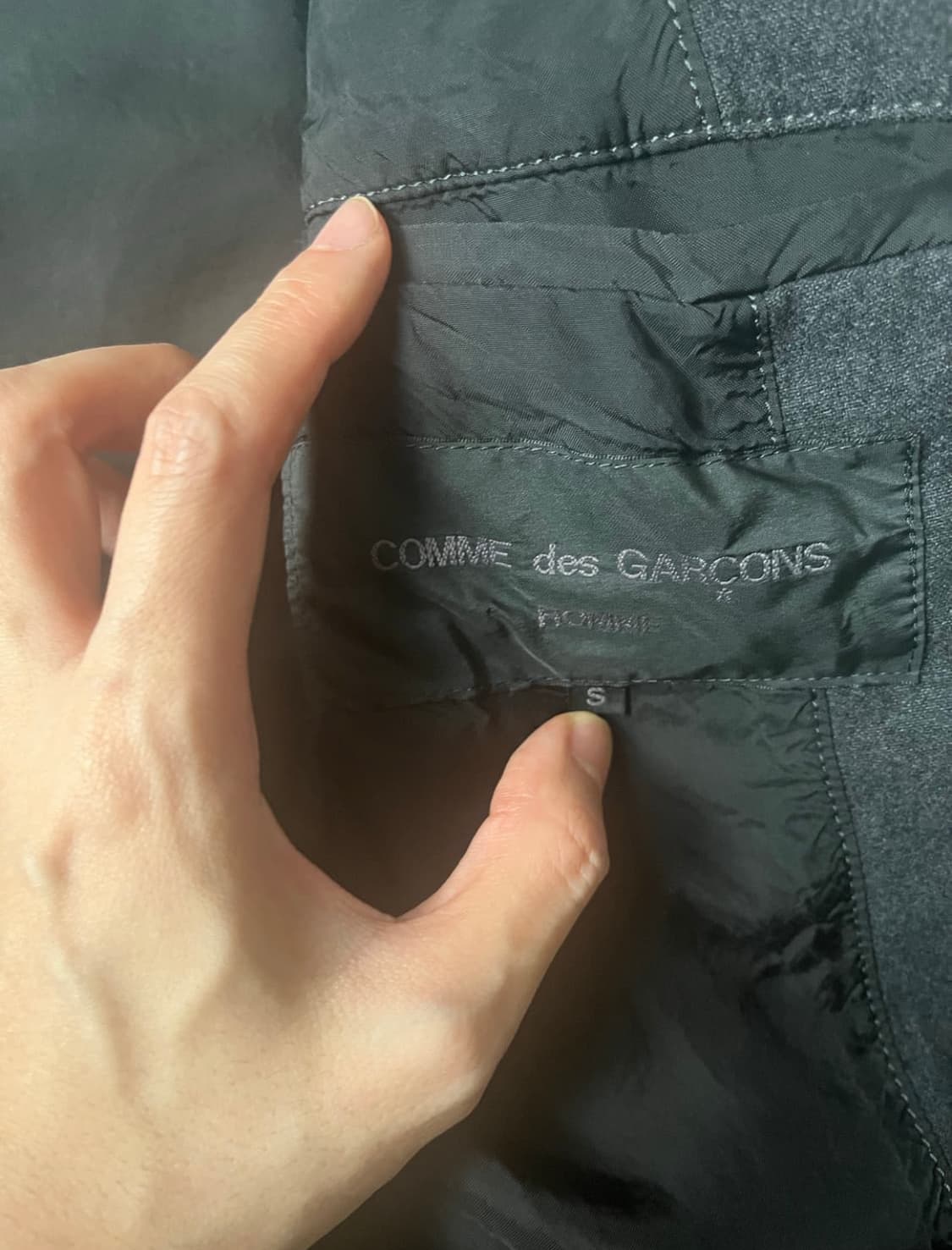 S) 꼼데가르송 옴므 코트 상품이미지5
