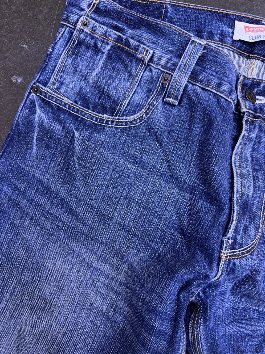 리바이스 514 슬림 스트레이트핏 빈티지 워싱 백포켓 데님팬츠 33 상품이미지4