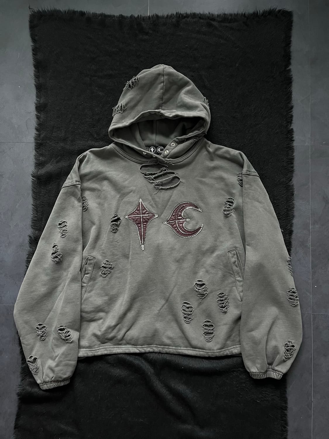 Thug Club Rock Hoodie Gray 상품이미지1