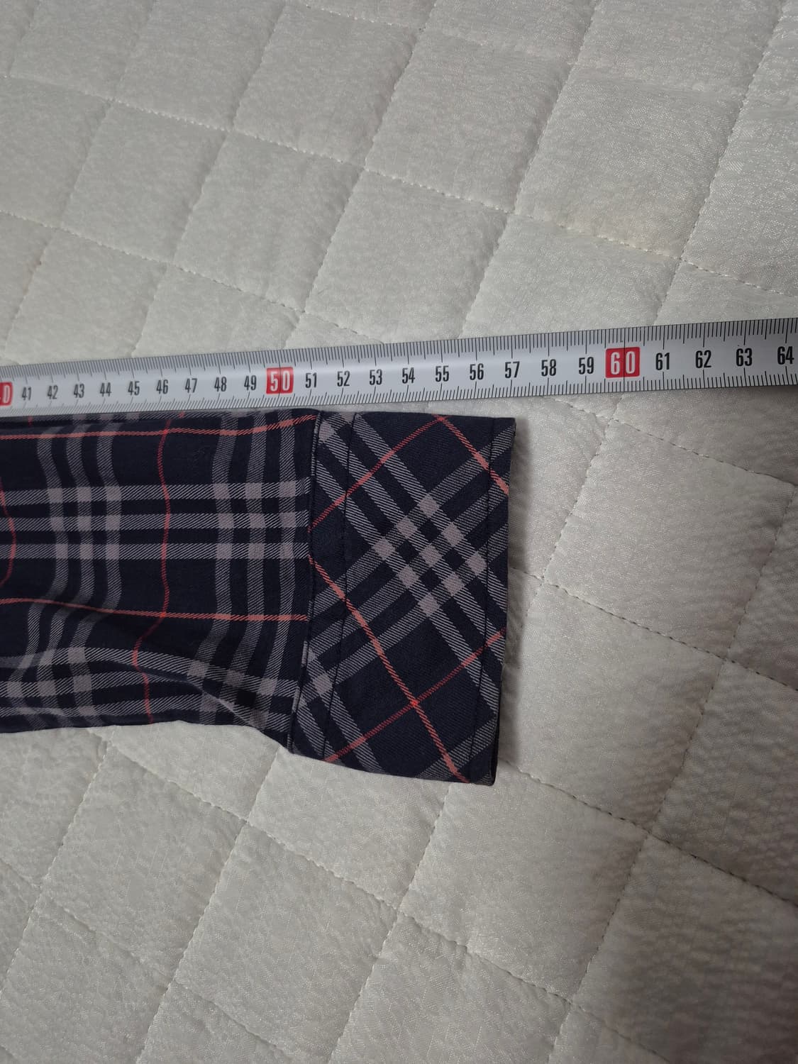 버버리 런던 네이비 노바 체크 코튼 셔츠 여성 95사이즈 상품이미지8