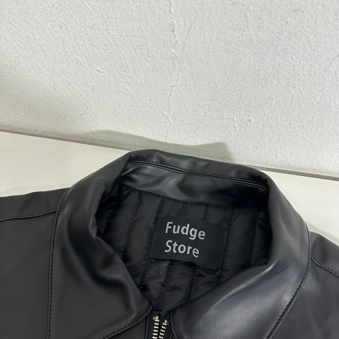 L 라퍼지스토어 블랙 가죽 레더자켓 상품이미지4
