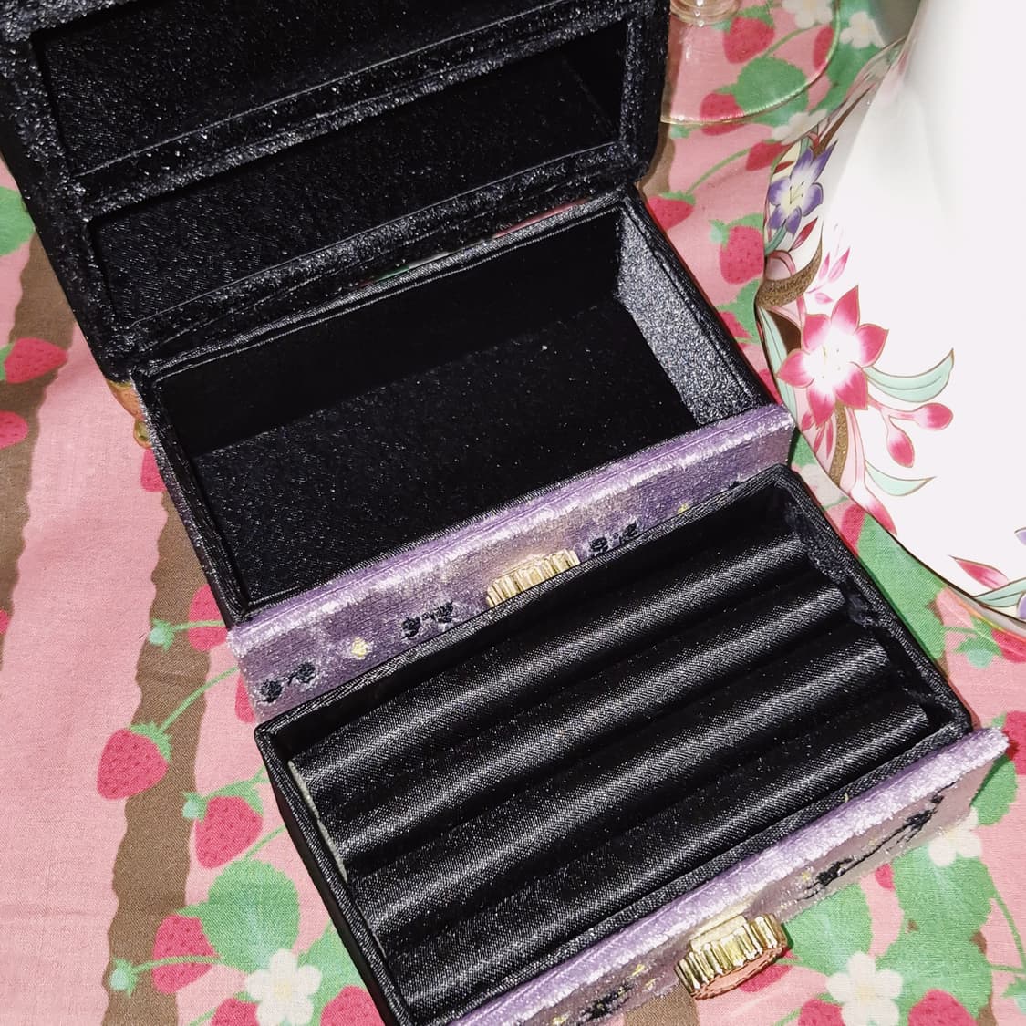 00s 레트로 스위머 벨벳 고양이 거울 서랍 상품이미지9