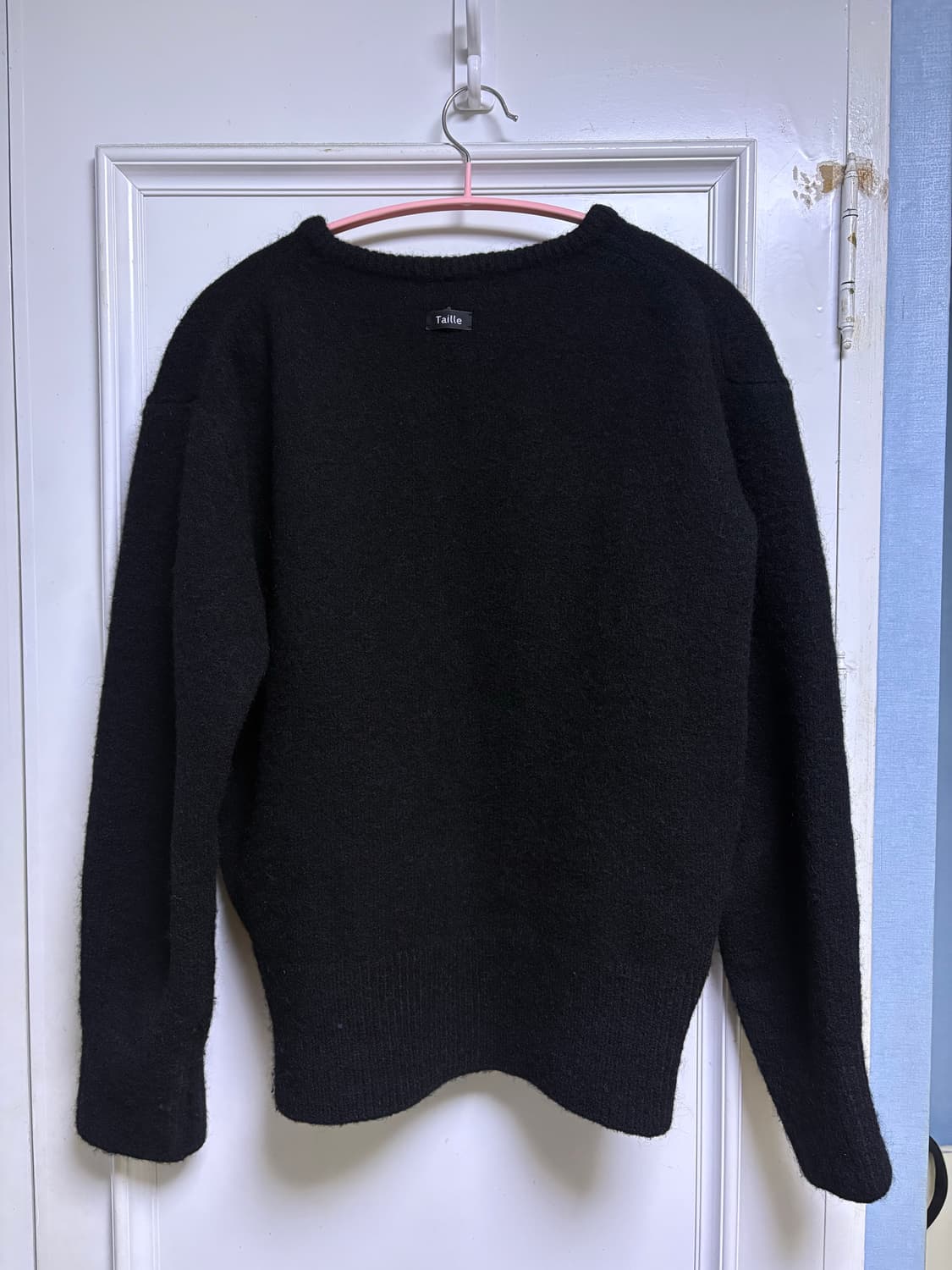 타일레 브이넥 니트 블랙 1사이즈 상품이미지3