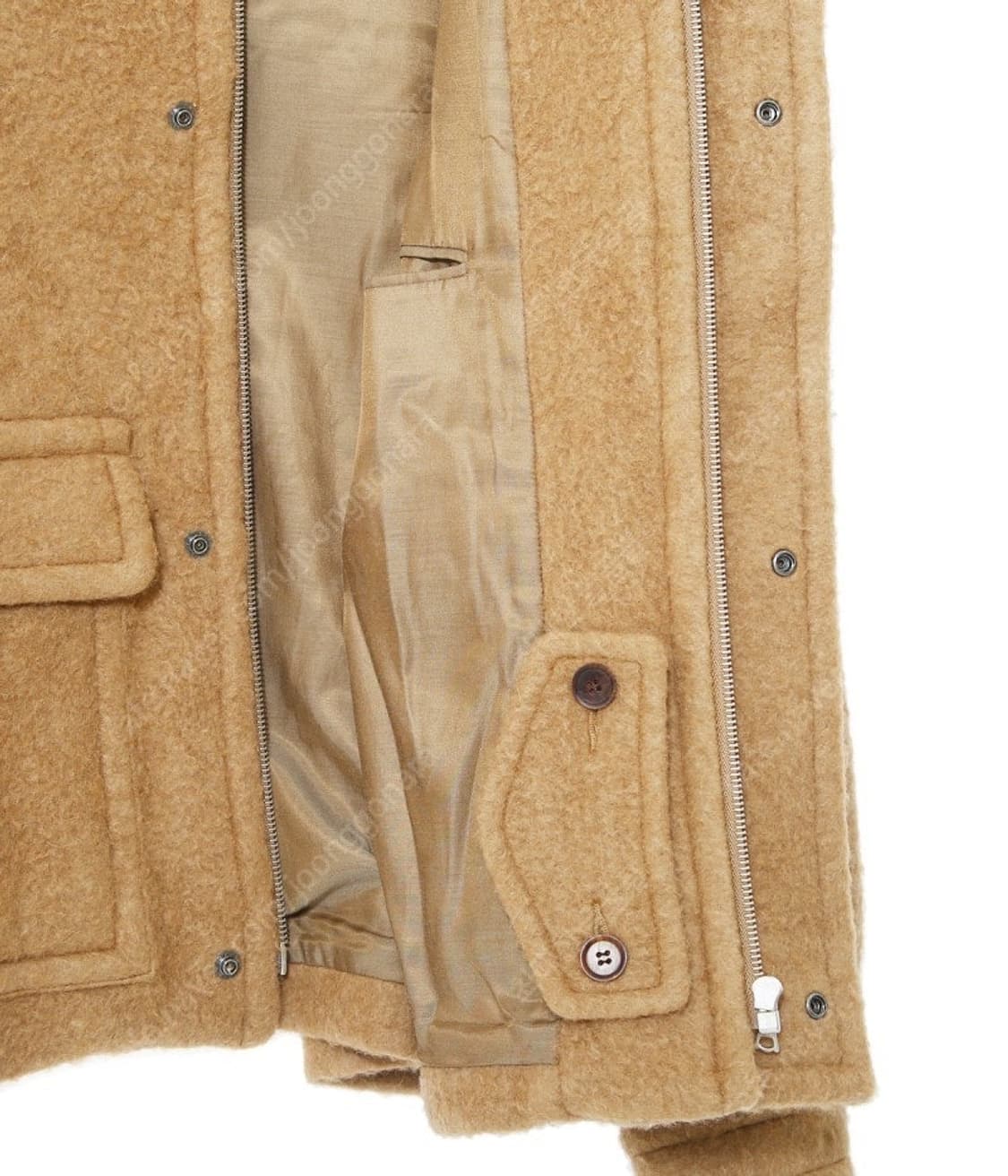 [4]오라리 브러시드 멜튼 베이비 카멜 블루종 상품이미지2