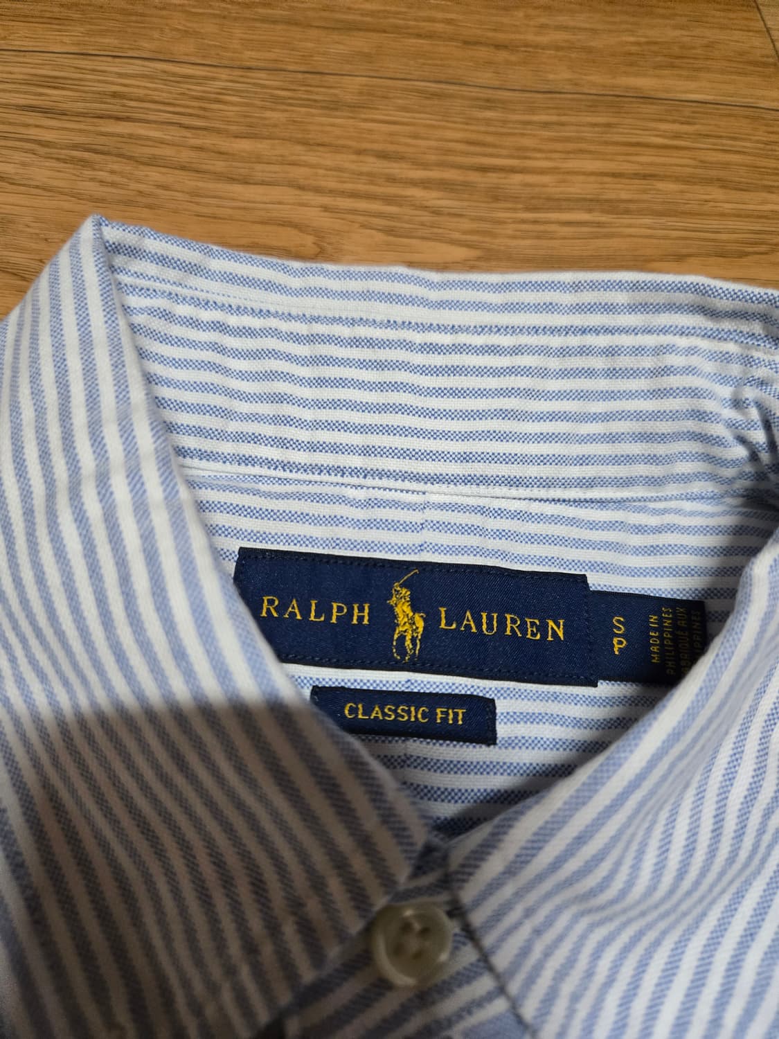 폴로랄프로렌 옥스포드 백색 스트라이프 반팔셔츠(새상품) 상품이미지5