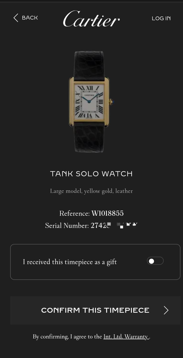 까르띠에 탱크 솔로 18k  옐로우골드 라지모델 상품이미지7