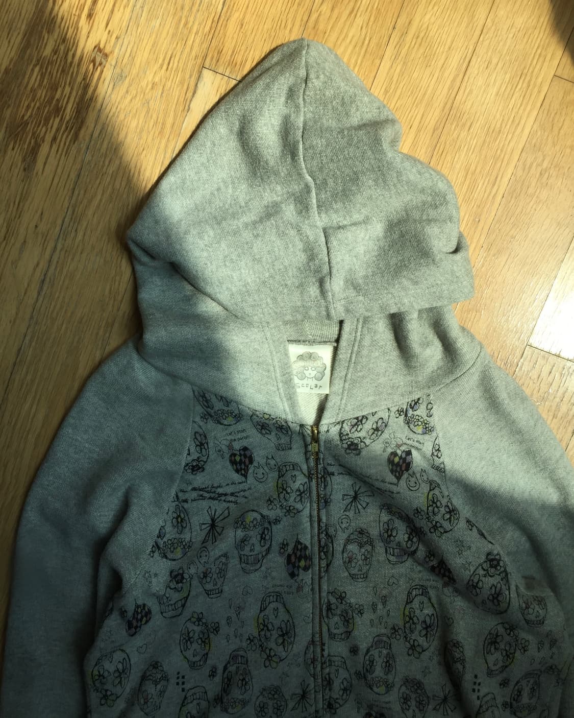 Scolar Y2K skull print hoodie 상품이미지7