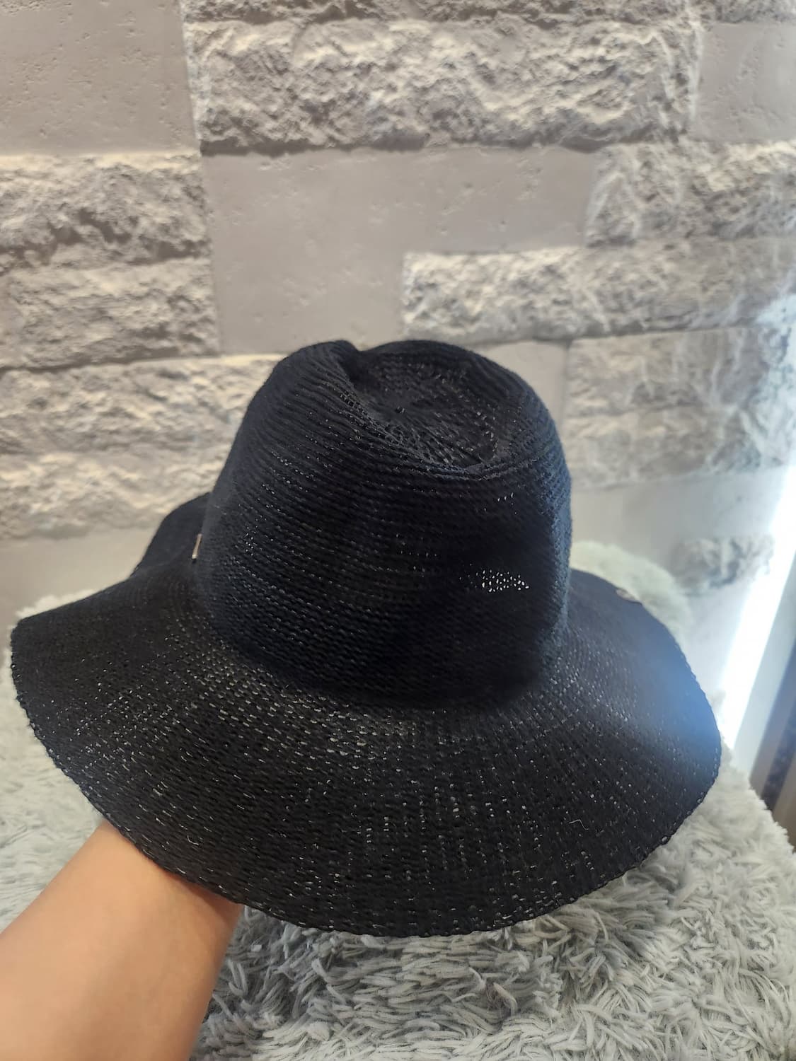스미스브릿지 뉴욕 블랙 와이드 브림 썸머 니트햇 FREE 상품이미지7