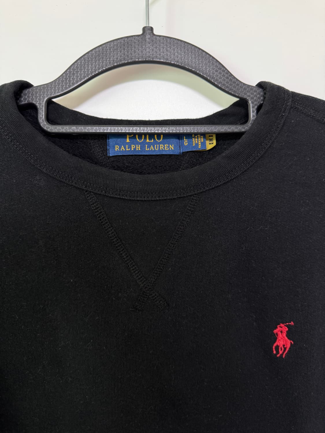 폴로 랄프로렌 기모 맨투맨 블랙 L 사이즈입니다 상품이미지2