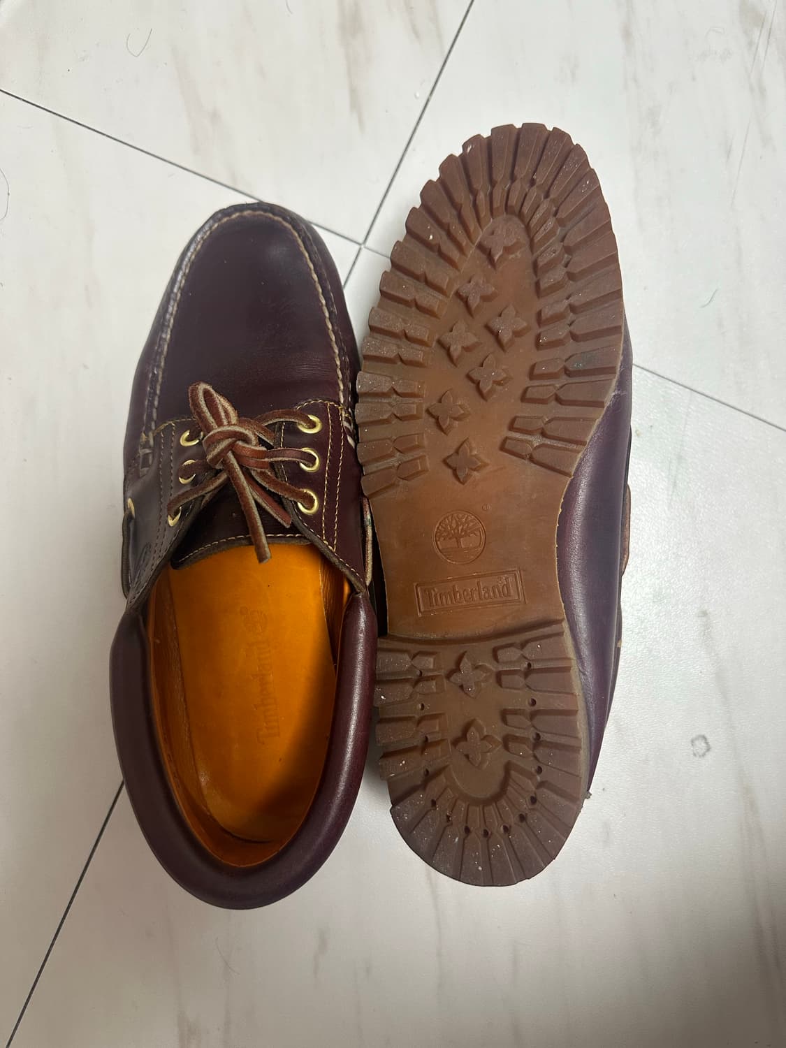 팀버랜드 보트슈즈 버건디 270 상품이미지4