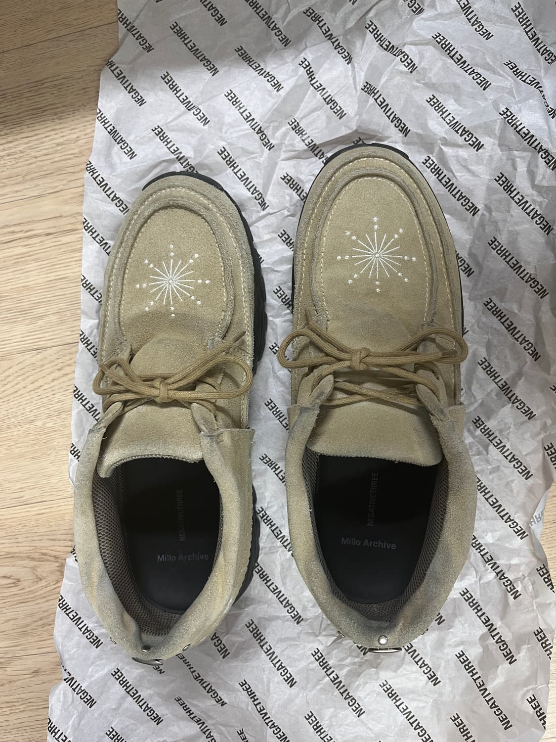 밀로아카이브 네거티브쓰리 크레센도 데저트 부츠 베이지 상품이미지2