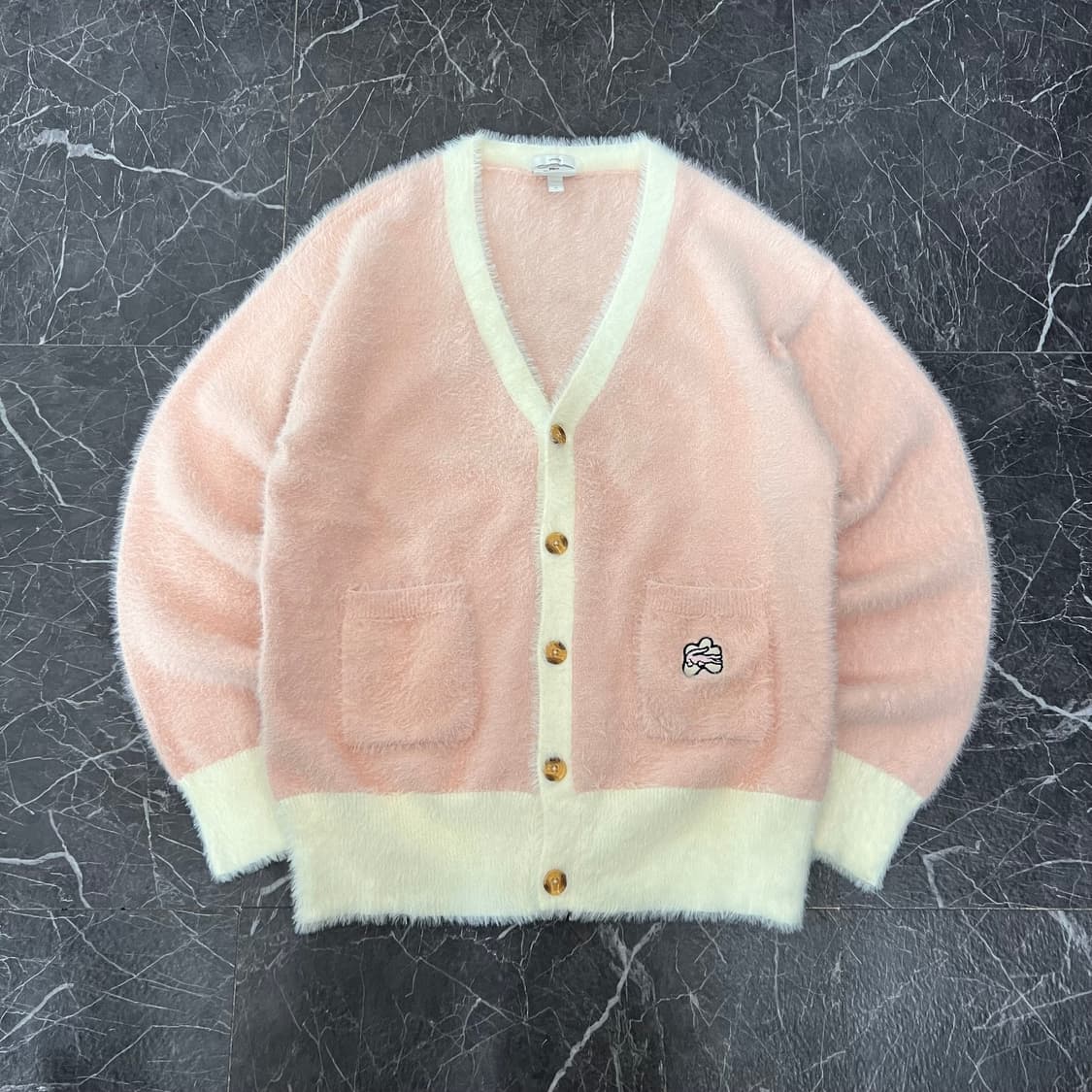 라코스테 x 골프왕 골프 르 플레르 모헤어 울 니트 가디건 상품이미지2