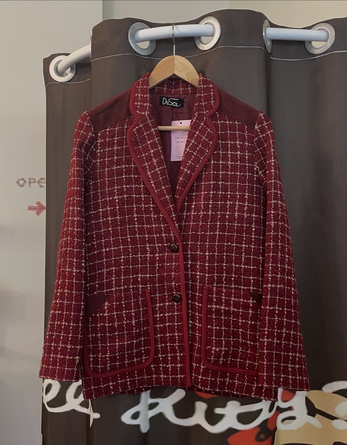 버건디 트위드 자켓 [무배] 상품이미지4