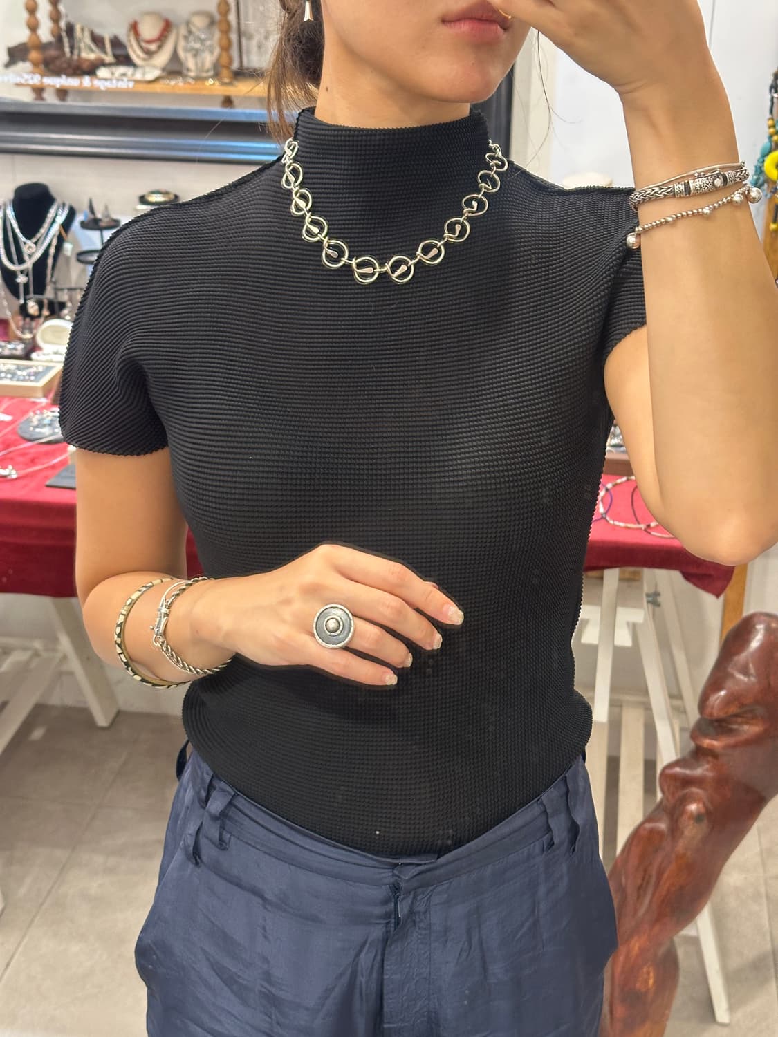 Mexico Agua Circle 925Silver Necklace 상품이미지10