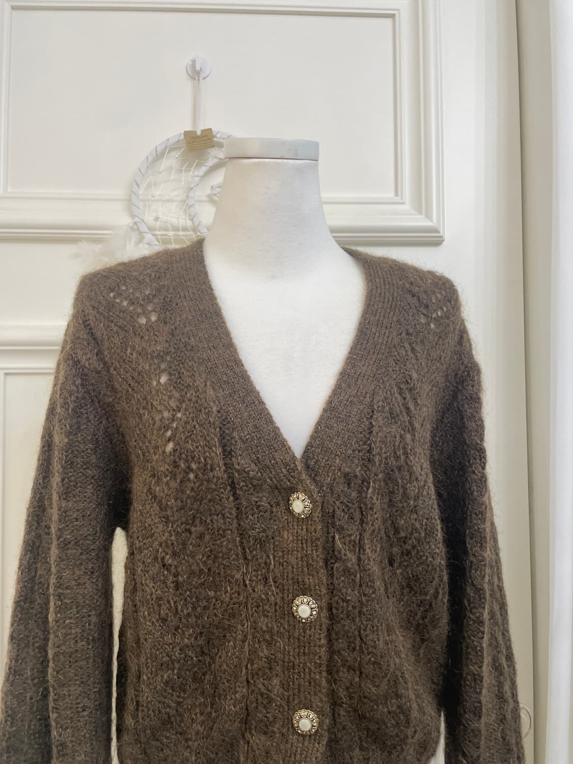 brown hairy antique cardigan 상품이미지5