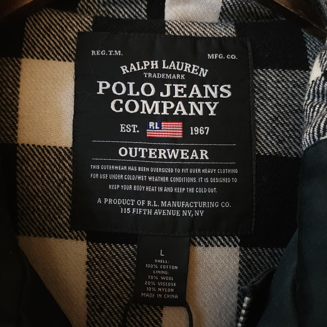 00년대 폴로 진스 컴퍼니 초고밀도 원단 미공군 B-9 밀리터리 파카 L 상품이미지7