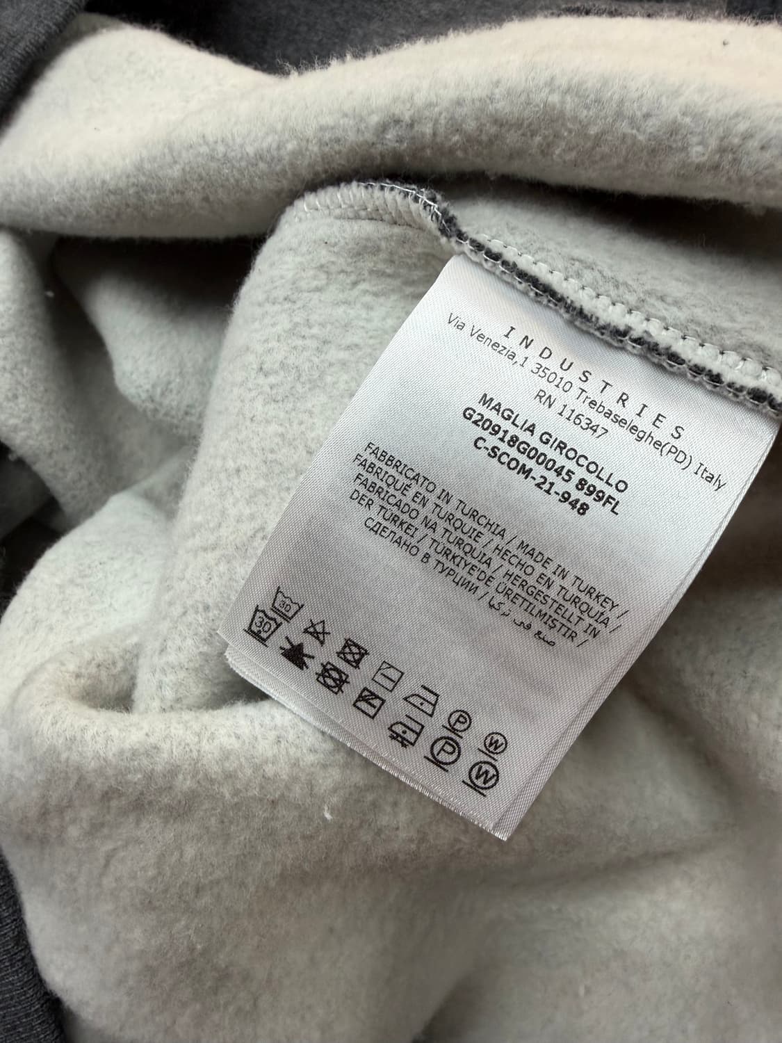 .XXL/ 몽클레어 기모 자수패치 그레이 맨투맨 상품이미지9