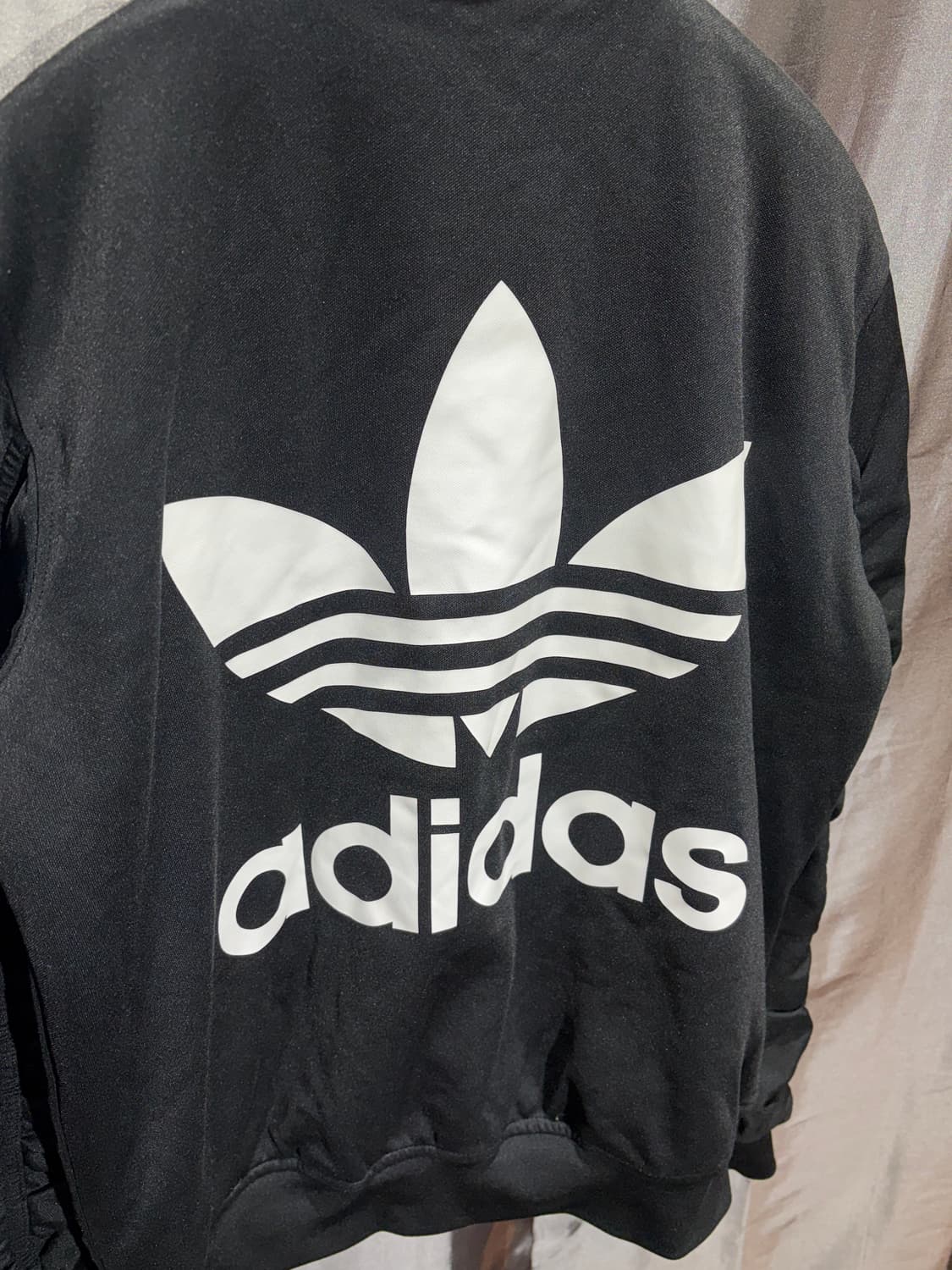 L 아디다스 파이어버드 빅로고 코튼 블랙 블루종 상품이미지5