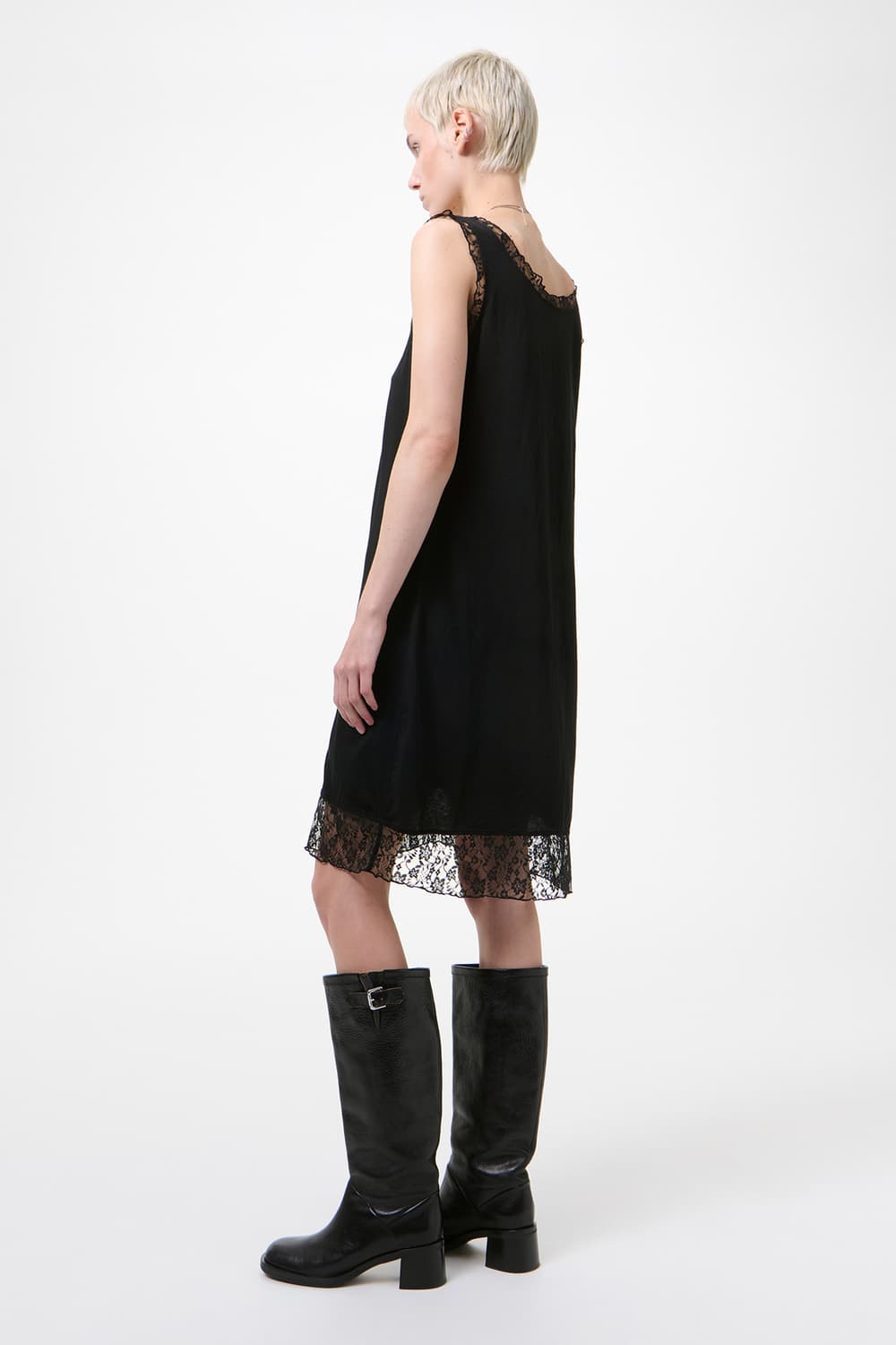 [34,36]아워레가시 26ss DAWN 레이스 드레스/블랙 상품이미지3