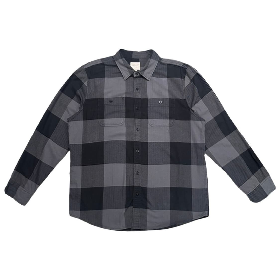 AMERICAN EAGLE 코튼 체크 워크셔츠 그레이 XL 상품이미지1