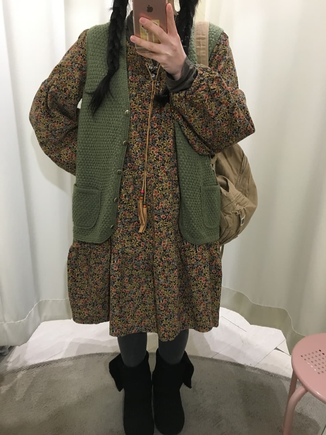 그리너리 버튼 니트 베스트 상품이미지4