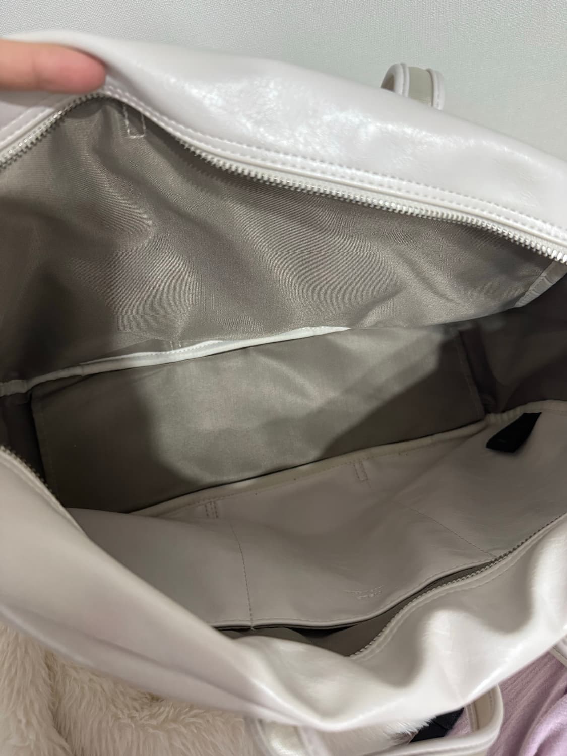 노이에 레더 보스턴백 아이보리 상품이미지4