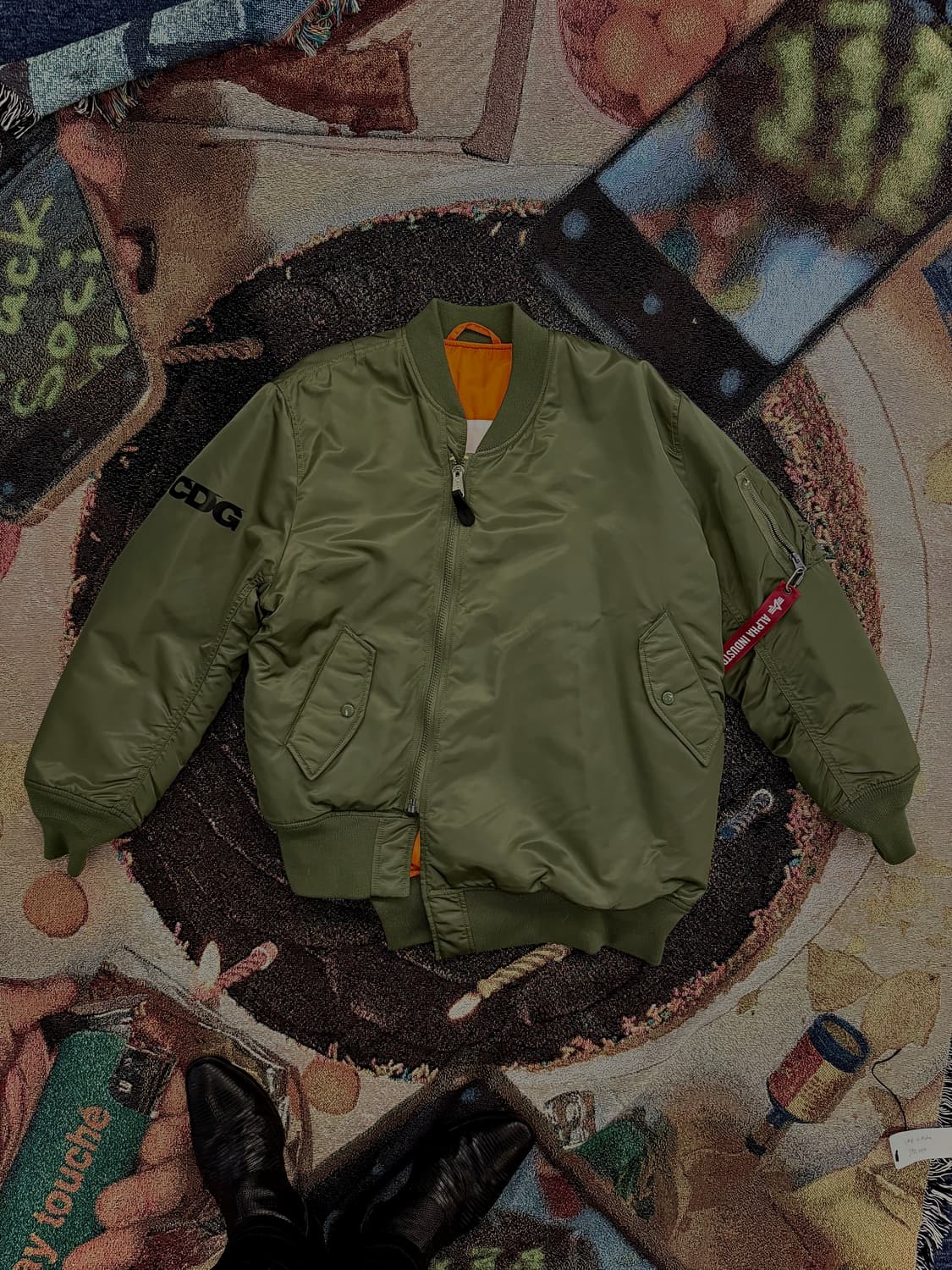 꼼데가르송 x 알파인더스트리 비대칭 양면자켓  상품이미지1