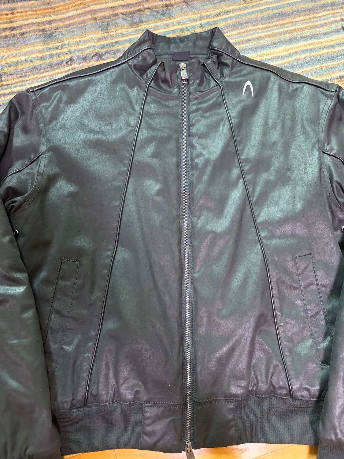Aakam Piping Leather Blouson (Black) 2 상품이미지5