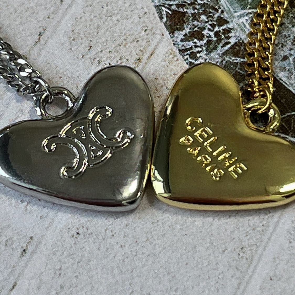 2Color 셀린느 클래식 하트 로고 목걸이 (골드 / 실버) 상품이미지6