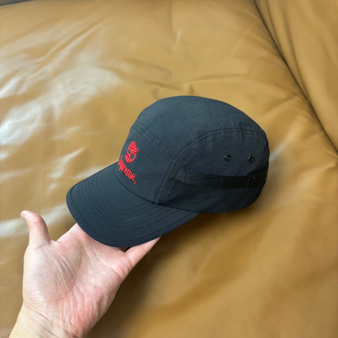 Supreme 슈프림x팀버랜드 블랙 캠프캡 모자 (Black) 상품이미지4