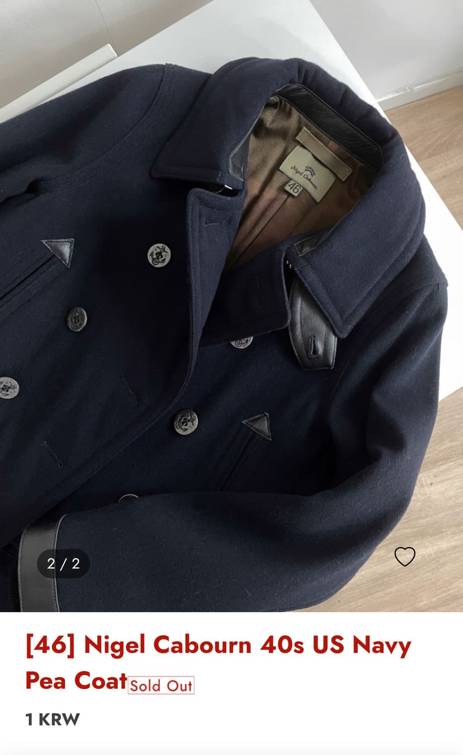 [46] 나이젤카본 피코트 40s (네이비) 상품이미지2