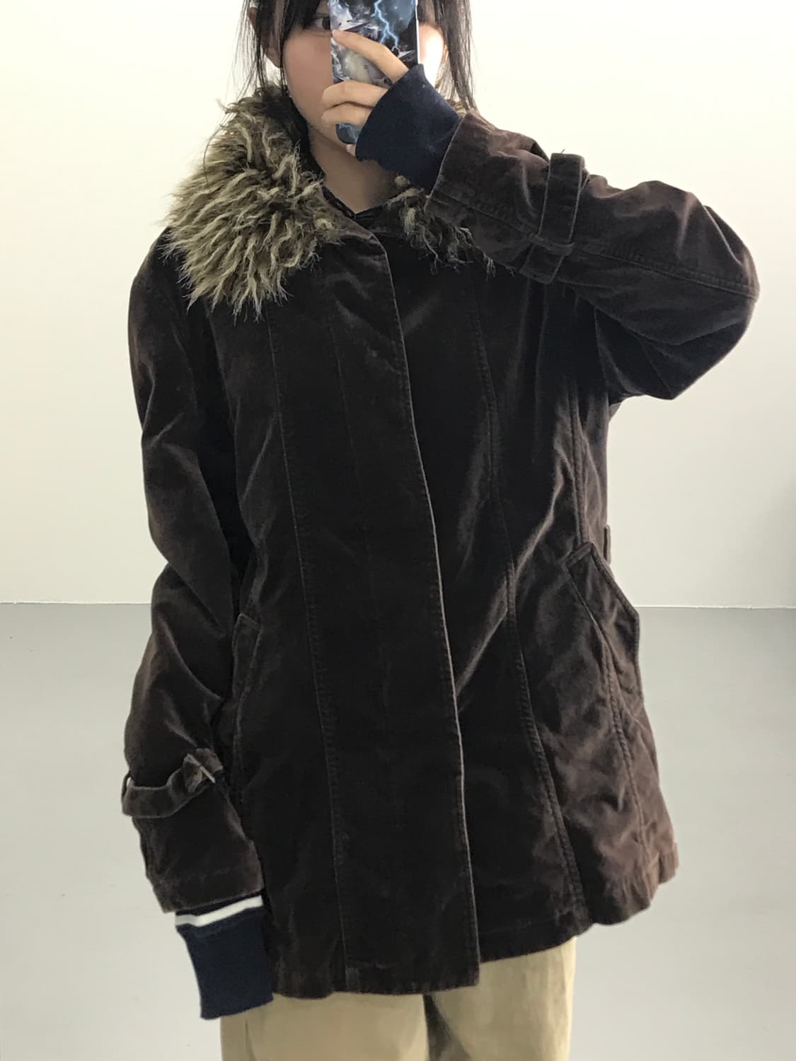 크리스찬 오라니 브라운 털 자켓 상품이미지1