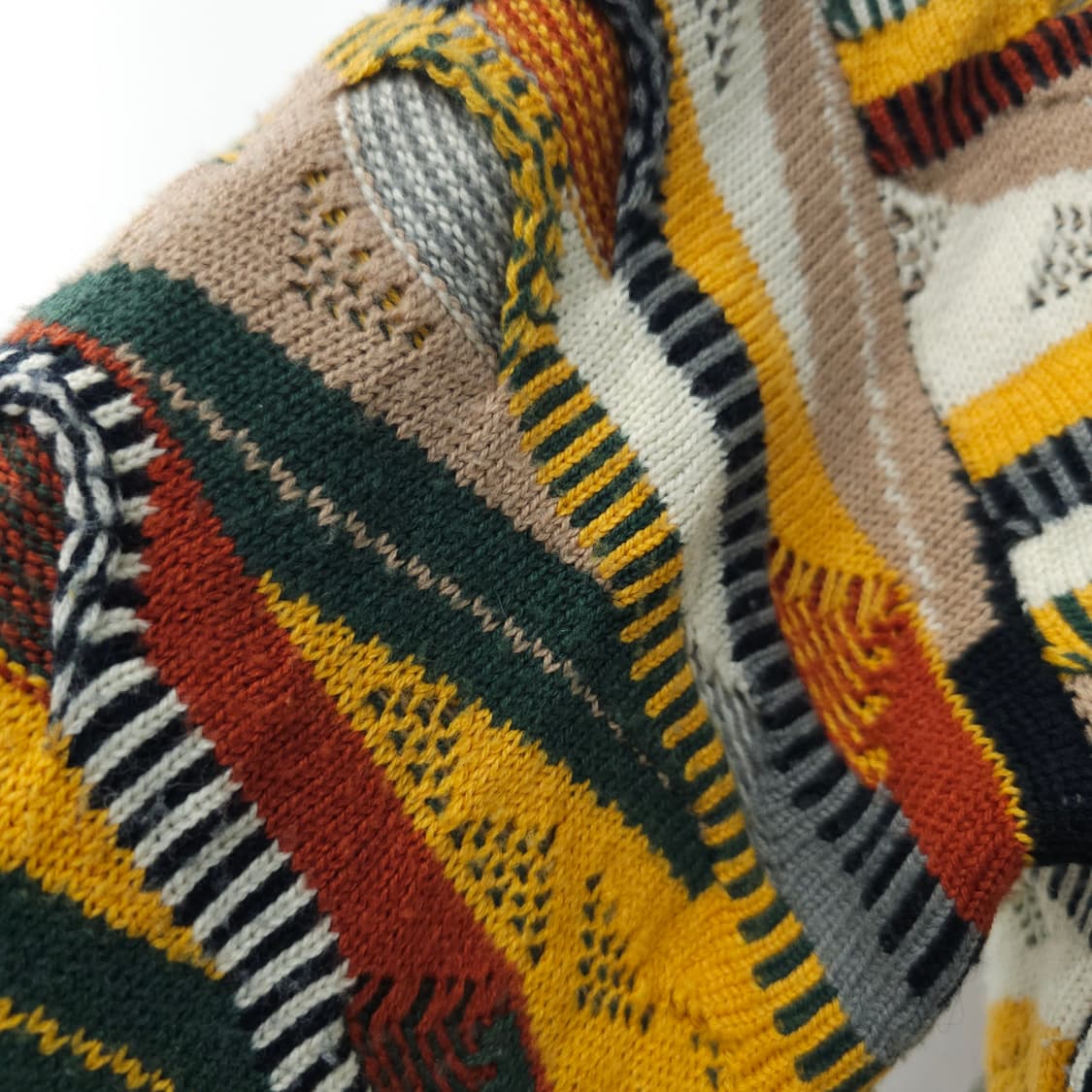 울혼방 멀티컬러 웨이브 빈티지 니트 상품이미지8