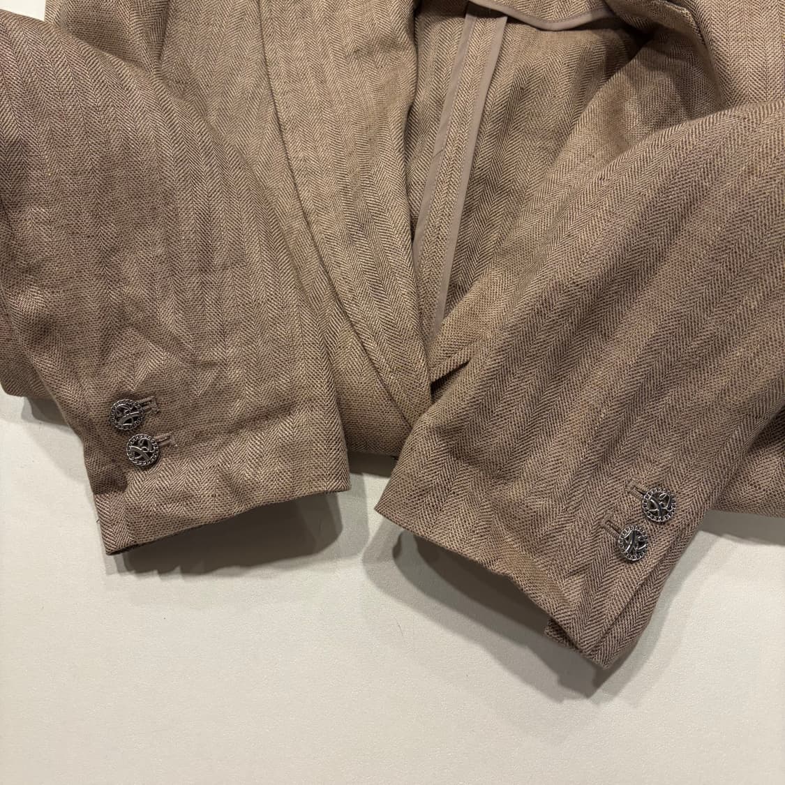 [55] 23ss 아쿠아스큐텀 헤링본 린넨 자켓 브라운 D362 상품이미지8