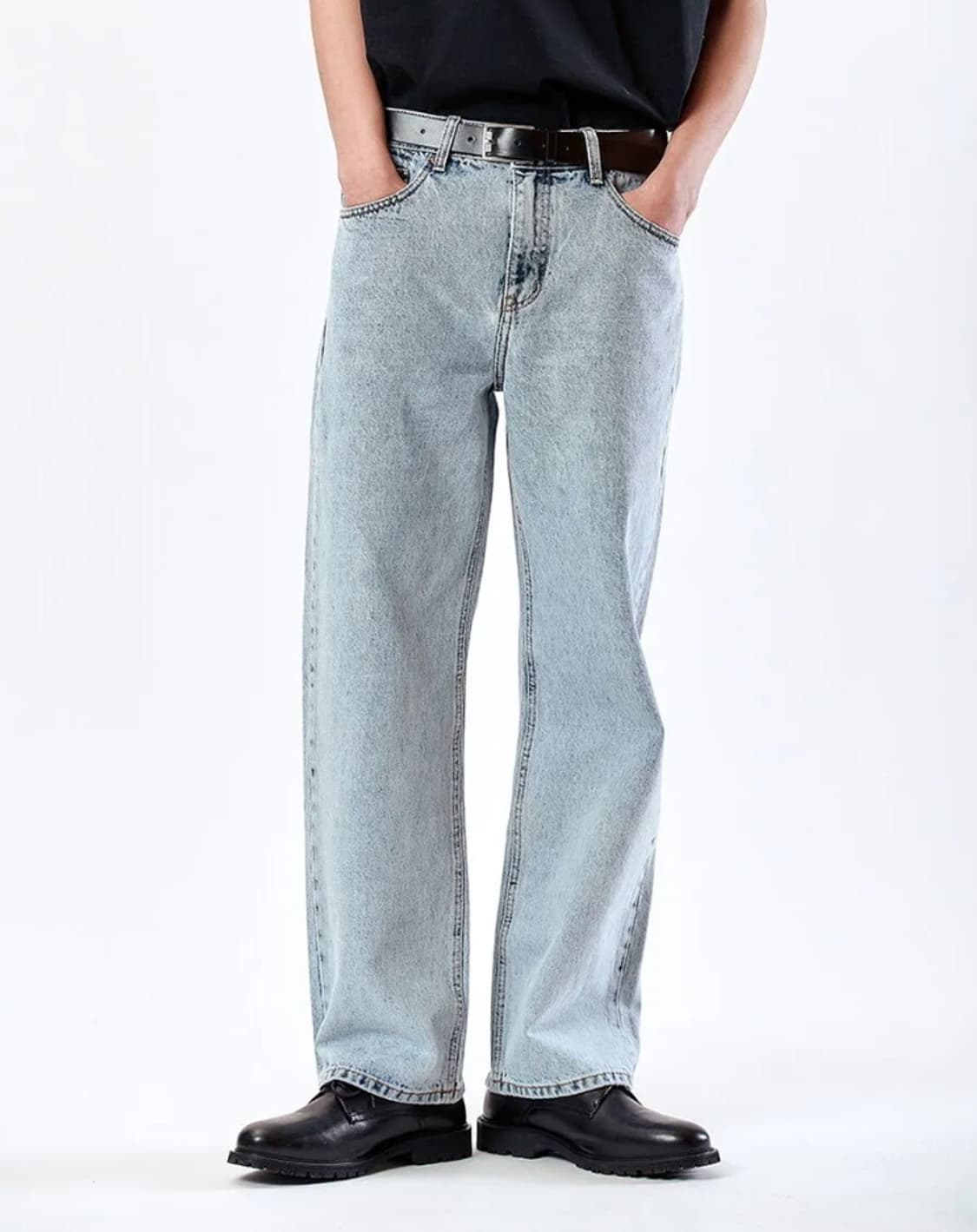 필로그램 블루스노우 와이드 데님 팬츠 S 연청 아이스 상품이미지3