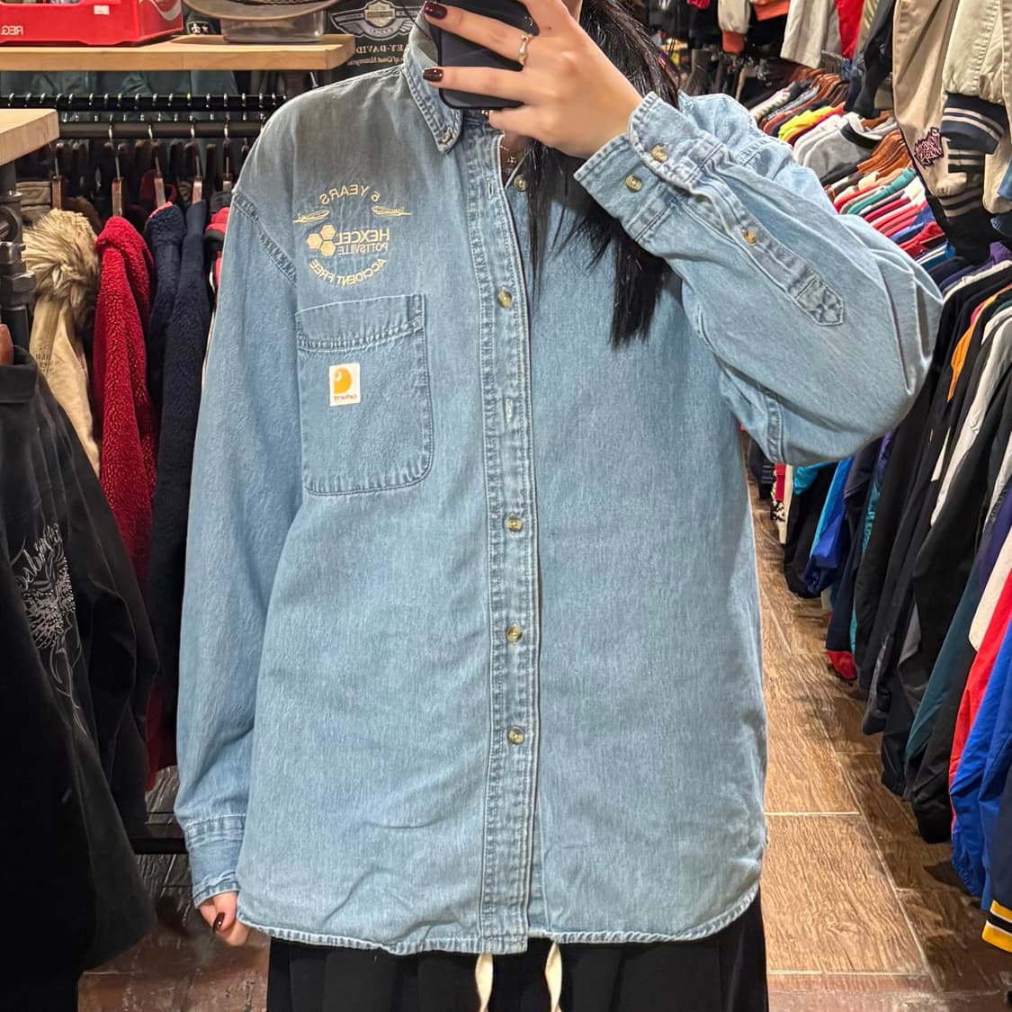 [HI] Carhartt 칼하트 긴팔 데님셔츠 상품이미지1