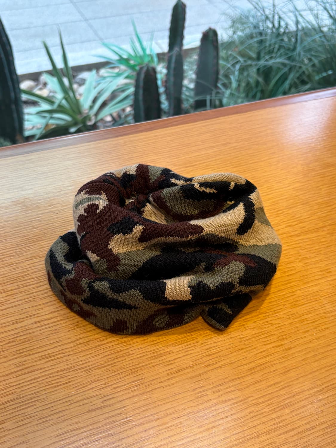 USA 카모플라쥬 패턴 플리스 비니 상품이미지4