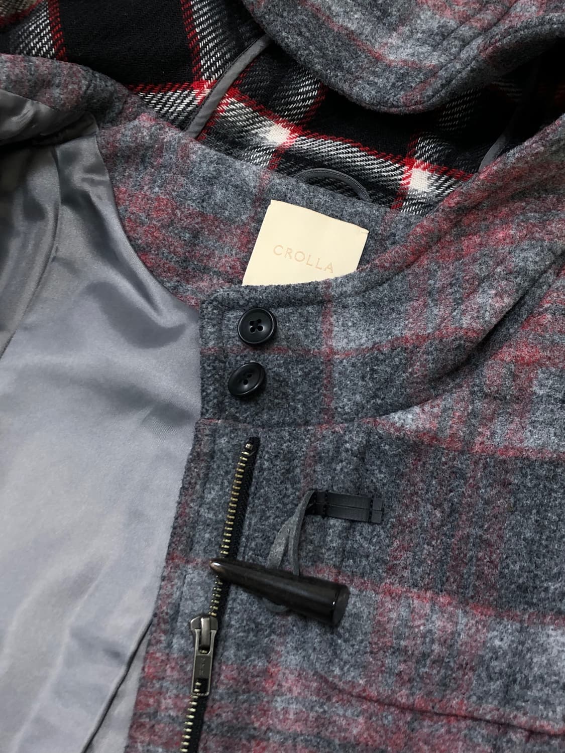 CROLLA 크롤라 체크 더플코트 상품이미지9