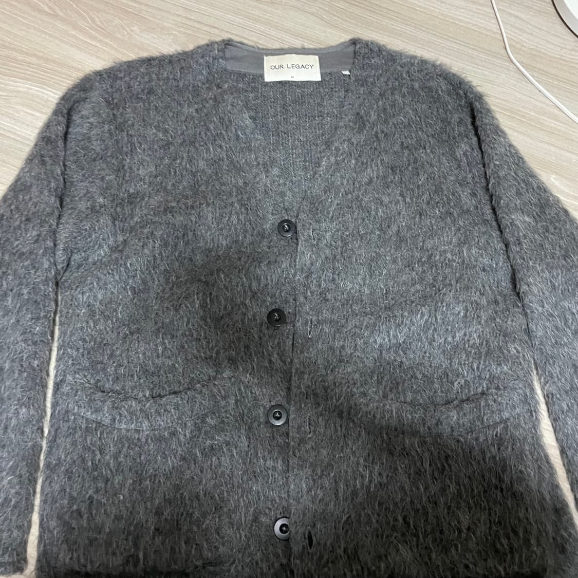 아워레가시 퍼즈 모헤어 가디건 그레이 48 상품이미지2