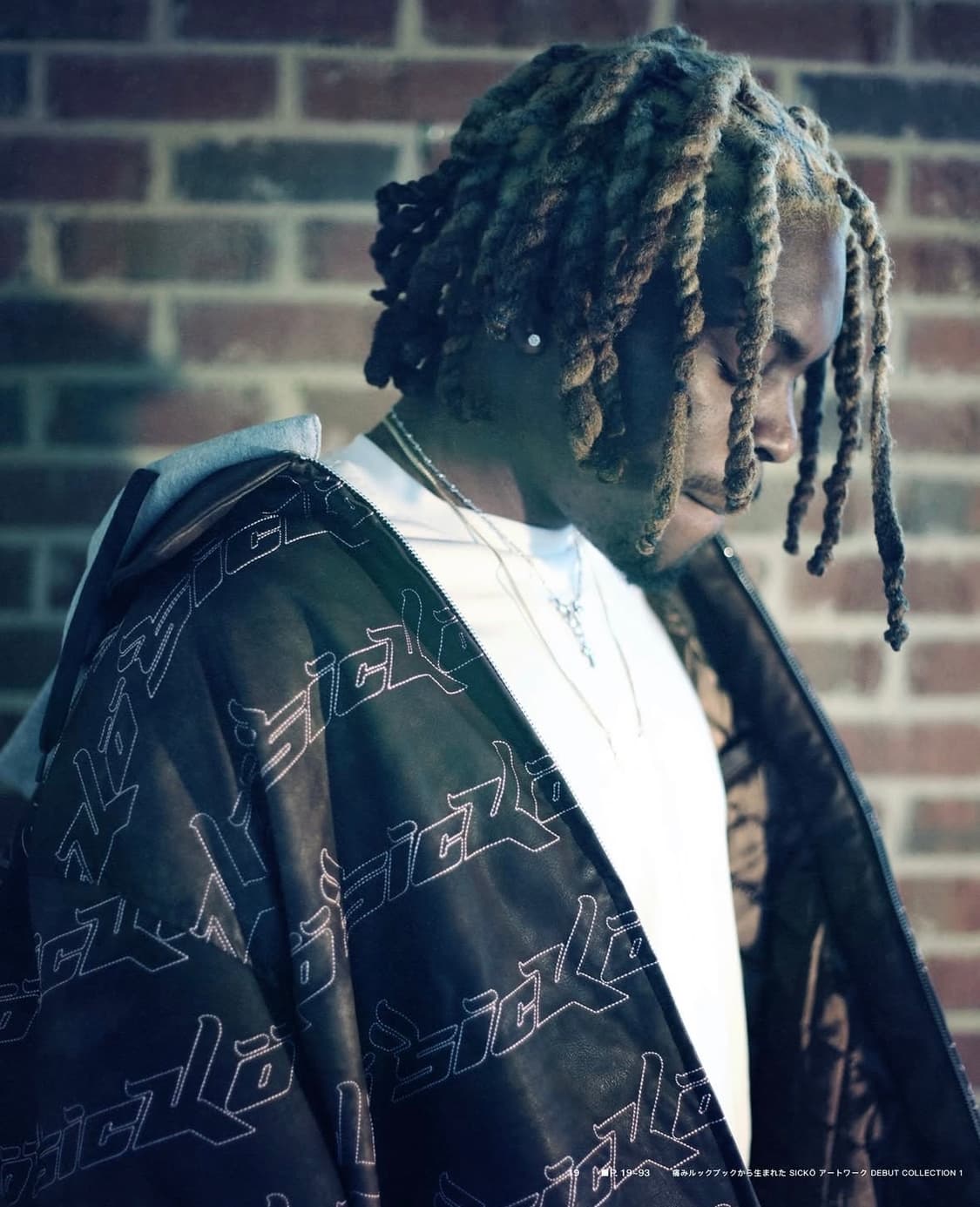 Sicko born from pain 페이디드 레더 후디 자켓 L 상품이미지5